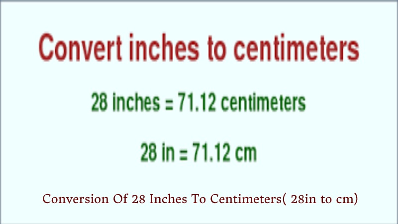 28 Inches In Cm