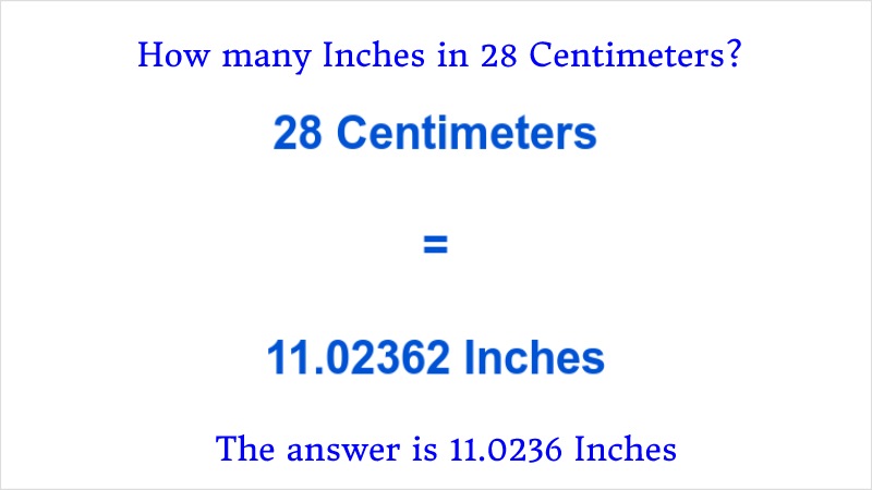 28 Inches In Cm 