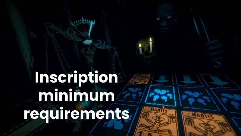 Inscription minimum requirements