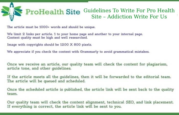 Addiction Write For Us 