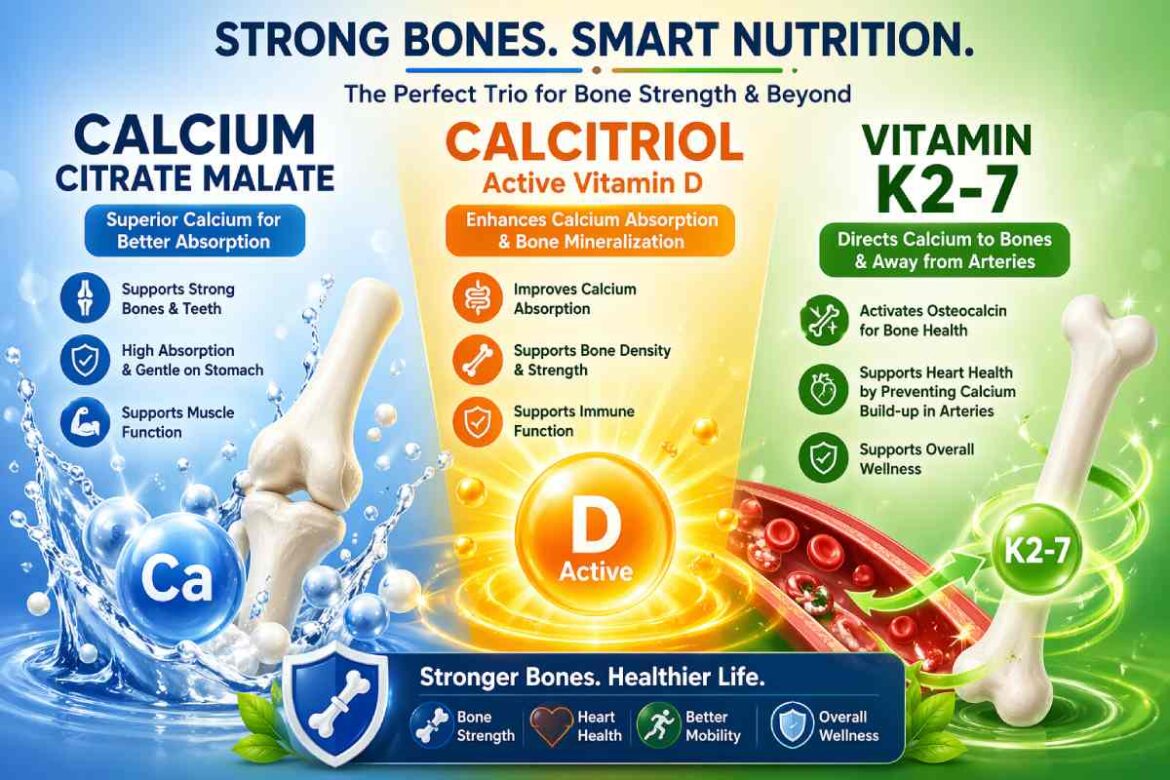 Calcium Citrate Malate, Calcitriol & Vitamin K2-7