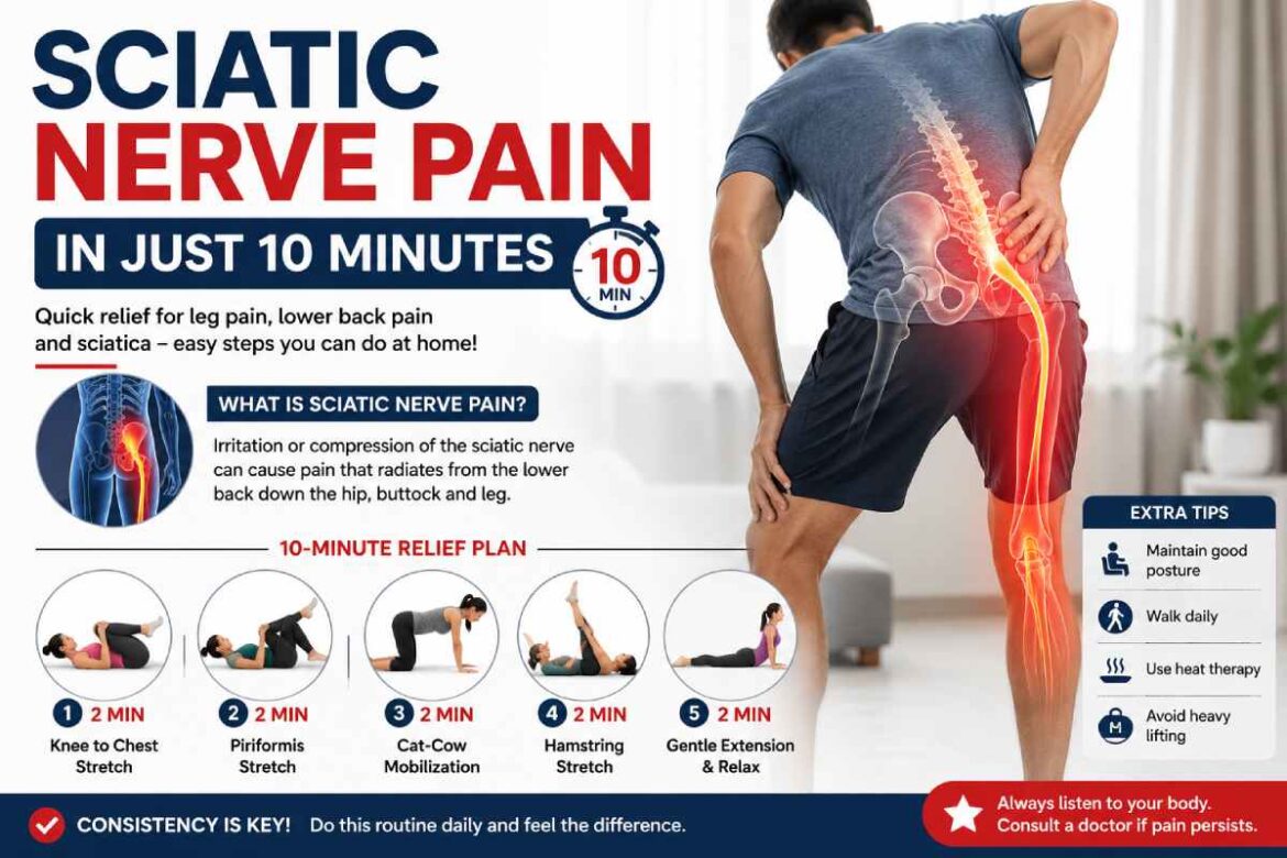 Sciatic Nerve Pain in Just 10 Minutes